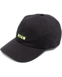 MSGM - Logo-Embroidered Baseball Cap - Lyst