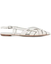 Roberto Del Carlo - Lisi Woven Slingback Flat Pumps - Lyst