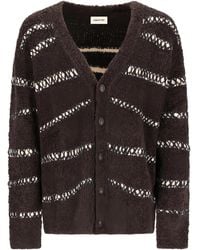 Atomo Factory - Gestreifter Bouclé-Cardigan - Lyst
