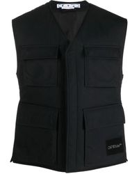 Off-White c/o Virgil Abloh - Gefütterte Wave Tag Weste - Lyst