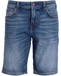 BOSS - Maine Five-Pockets Denim Shorts - Lyst
