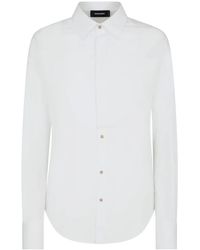 DSquared² - Spread-Collar Cotton Shirt - Lyst