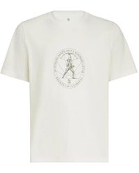 Brunello Cucinelli - T-Shirt À Col Rond En Jersey De Coton Avec Imprimé - Lyst