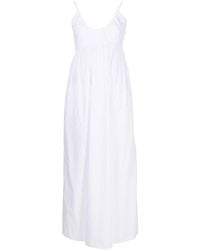 Bird & Knoll - Ruffled Long Cotton Dress - Lyst