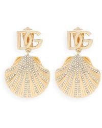Dolce & Gabbana - Dg Shell Drop Clip-On Earrings - Lyst
