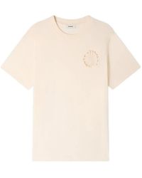 Sandro - Cotton Crochet Flower T-Shirt - Lyst