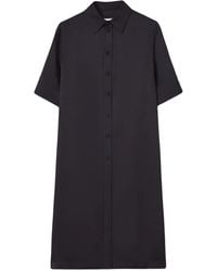Jil Sander - Vestido camisero midi de manga corta - Lyst
