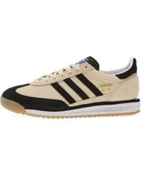 adidas - Three-Stripe Leather Trainers - Lyst