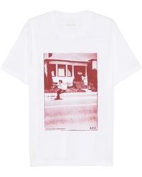 A.P.C. - Graphic-Print T-Shirt - Lyst