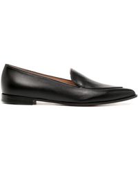 Gianvito Rossi - Perry Pointed-toe Leather Loafers - Lyst