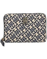 Tommy Hilfiger - Portemonnee Met Monogram En Rits - Lyst