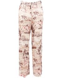 Shirtaporter - Graphic-Print Palazzo Trousers - Lyst
