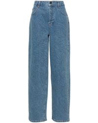 ROTATE BIRGER CHRISTENSEN - Rhinestone-Embellished Wide-Leg Jeans - Lyst