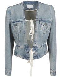 Maison Margiela - Raw-Cut Denim Jacket - Lyst