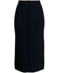 Pringle of Scotland - Elasticated-Waist Wool-Cashmere Blend Skirt - Lyst
