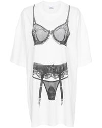 VAQUERA - T-shirt con stampa Lingerie - Lyst