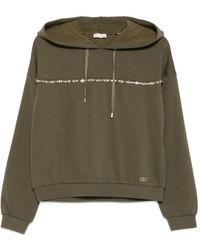 Liu Jo - Embellished-Band Hoodie - Lyst