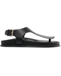 A.Emery - Reema Leather Flat Sandals - Lyst