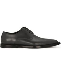 Dolce & Gabbana - Derbies En Cuir À Bout Pointu - Lyst