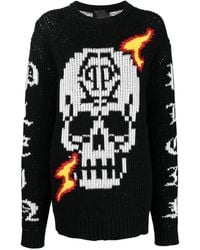 Philipp Plein - Skull Intarsia-Knit Jumper - Lyst