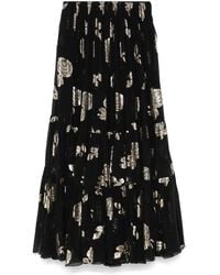 Chloé - Floral-Jacquard Maxi Skirt - Lyst