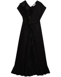 MSGM - Ruffled V-Neck Dress - Lyst