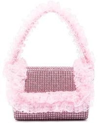 Self-Portrait - Borsa A Spalla Con Cristalli E Dettaglio - Lyst