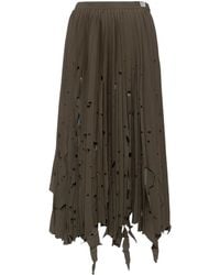 Maison Mihara Yasuhiro - Cut-Out Pleated Skirt - Lyst