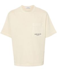 Stone Island - T-shirt en coton à rayures - Lyst