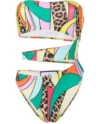 Philipp Plein - Patchwork-Print Monokini - Lyst