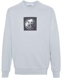 Stone Island - Sweatshirt mit Kompass-Motiv - Lyst