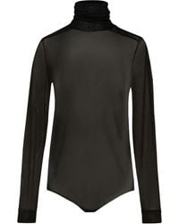 Maison Margiela - Four-Stitch Sheer Bodysuit - Lyst