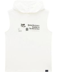 Courreges - Logo-Appliqué Sleeveless Hoodie - Lyst
