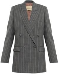 Valentino Garavani - Pinstriped Double-Breasted Jacket - Lyst