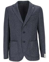 L.B.M. 1911 - Herringbone-Pattern Single-Breasted Blazer - Lyst
