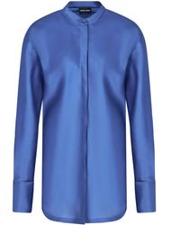 Giorgio Armani - Blouse Met Bandkraag - Lyst