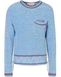 Marni - Maglione Con Logo E Tasca - Lyst