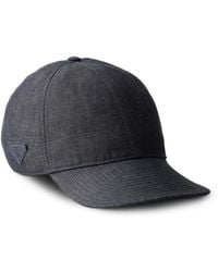 Prada - Denim Baseball Cap - Lyst