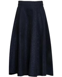 Max Mara - Flower-Jacquard A-Line Midi Skirt - Lyst