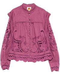 FARM Rio - Floral Cut-Out Shirt - Lyst