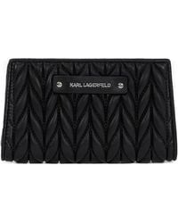 KARL LAGERFELD - Quilted Wallet - Lyst