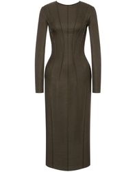 Alberta Ferretti - Seam-Detailed Pencil Dress - Lyst