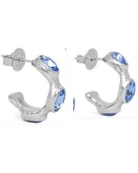 Guess - Divine Crystal-Embellished Hoop Earrings - Lyst