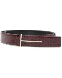 Tom Ford - Embossed-Leather Belt - Lyst