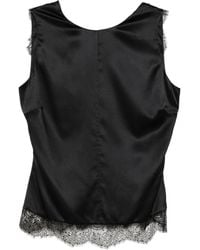 Tom Ford - Lace-Trimmed Satin Top - Lyst