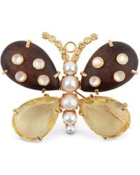 Bounkit - Aspen Butterfly-Shaped Brooch - Lyst