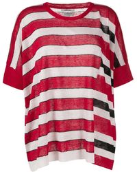 Woolrich Top rayé à manches courtes - Rouge