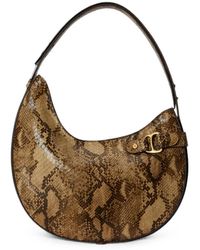 Ralph Lauren - Grand Sac Porté Épaule Tasha À Effet Peau De Python - Lyst