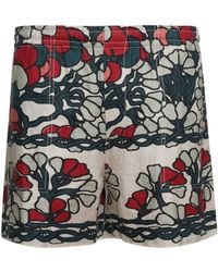Bode - Garden Lattice Linen Shorts - Lyst