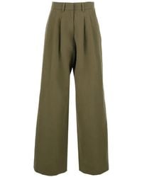 PT Torino - Pleated Wide-Leg Linen Trousers - Lyst